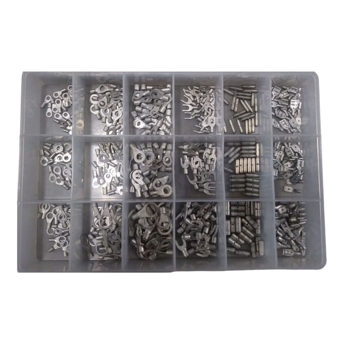 Uninsulated Terminal Assortment Kit - 450pc Plastic Drawer