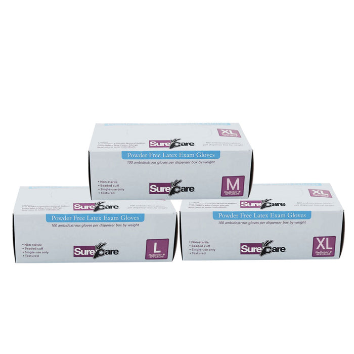 Sure Care Disposable Latex Powder-Free Gloves