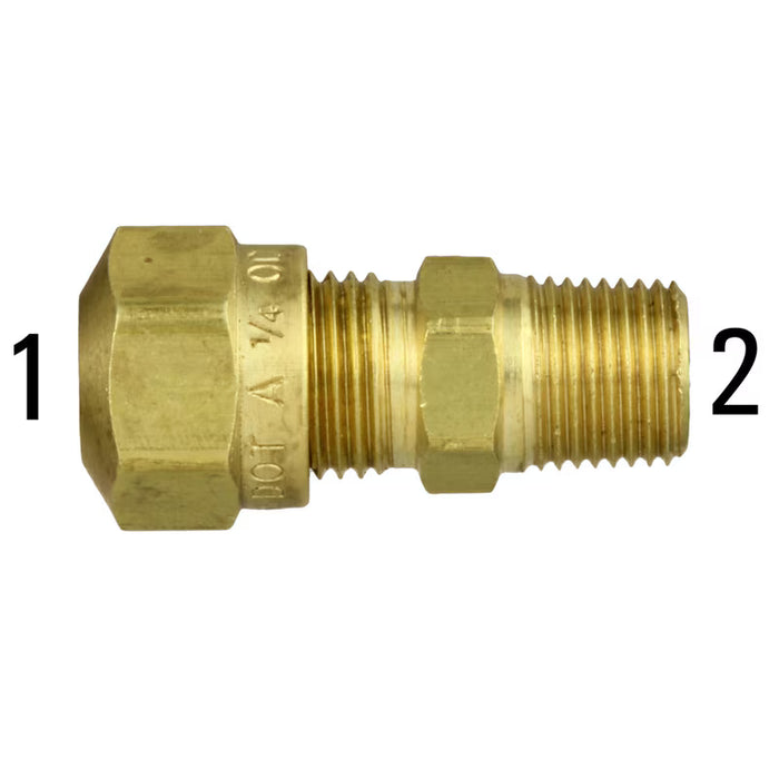 1468-8-4 1/2 x 1/4 Male Connector A/B for Nylon Tubing