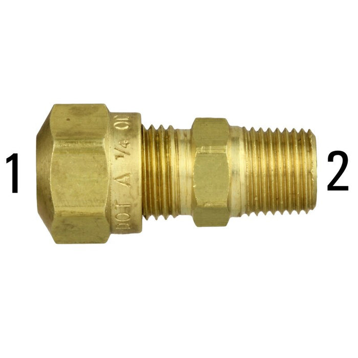 1468-10 5/8 x 1/2 DOT A/B Male Connector for Nylon Tubing
