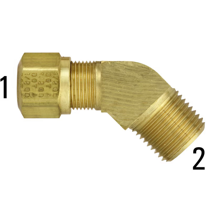 1480-6-6 3/8 x 3/8 DOT 45 Deg Male Elbow