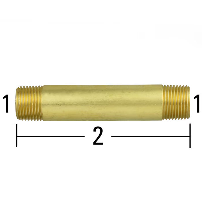 3328-2 1/8 x 2 Brass Nipple
