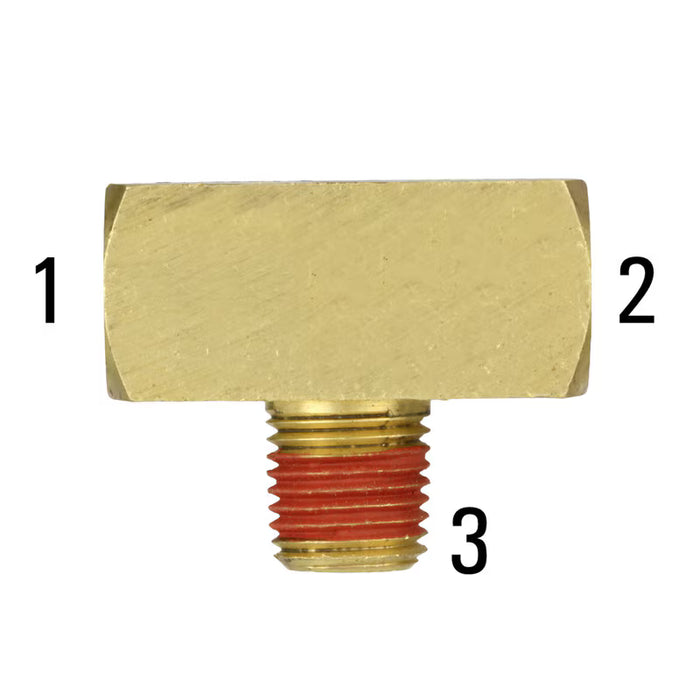 3600-4 1/4 x 1/4 x 1/4 Male Branch Tee Brass