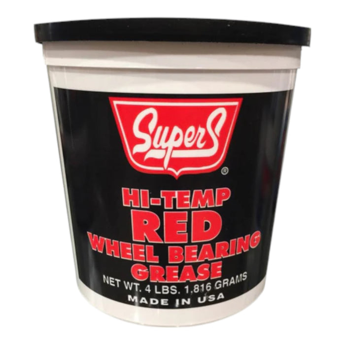 Super S Red Hi Temp Wheel Bearing Grease 4 Lb Tub