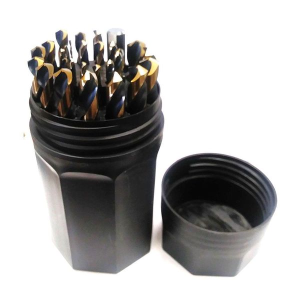 Black and Gold HSS Drill Bit Set 1/16 to 1/2