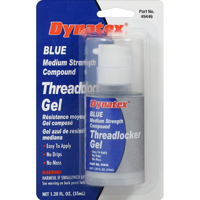 Dynatex Blue Medium Strength Compound Threadlocker Gel