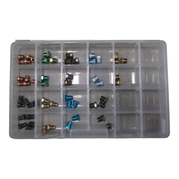 Brake Line Tube Nuts. 55pc Plastic Drawer