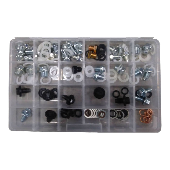 Oil Drain Plugs & Gasket Assortment 168 Pc Plastic Drawer