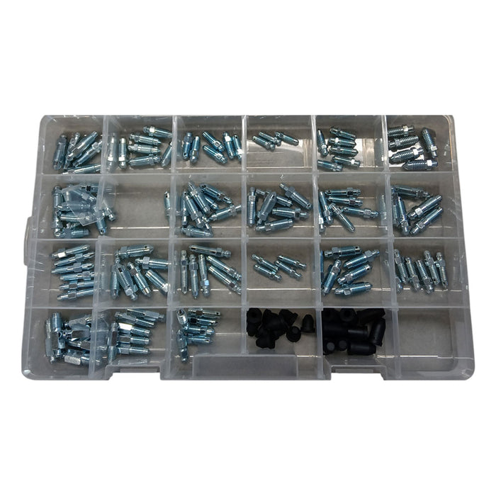 Bleeder Screw & Cap Assortment 144 Pc Plastic Drawer