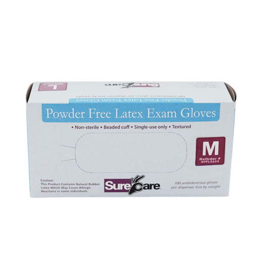 Sure Care Disposable Latex Powder-Free Gloves