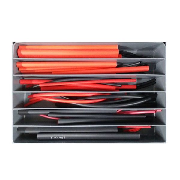 Dual Wall Shrink Tubing Assort. 12" Length - (1/8, 3/16, 1/4, 3/8, 1/2, & 3/4) 60 Pcs Metal Drawer