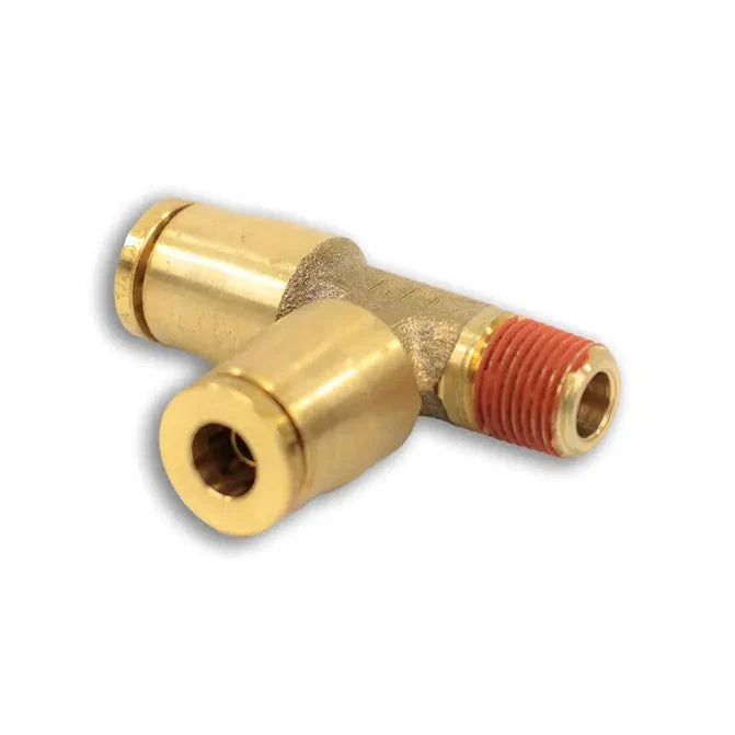 2471-4-4 1/4 x 1/4 Male Run Tee Swivel DOT Push-In