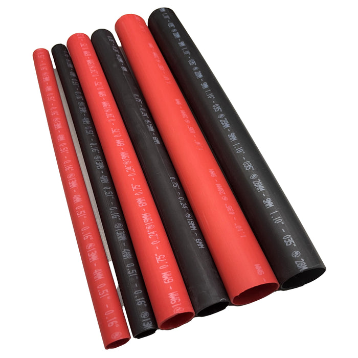 Heavy Duty Heat Shrink Tubing - Sold per Piece. Black or Red Options (B/R on item number)