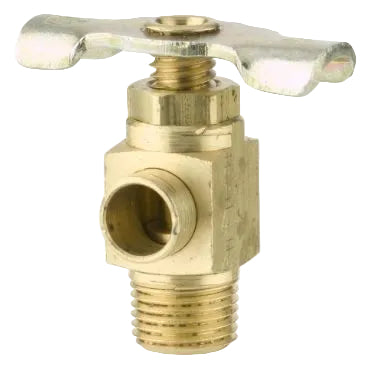 201DH 3/8 x 1/4 MPT 90° BEADED DRAIN COCK